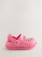 وردي - Baker by Ted Baker Girls Bow Charm Clog Sandals - صورة 3 من 7