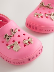 وردي - Baker by Ted Baker Girls Bow Charm Clog Sandals - صورة 5 من 7
