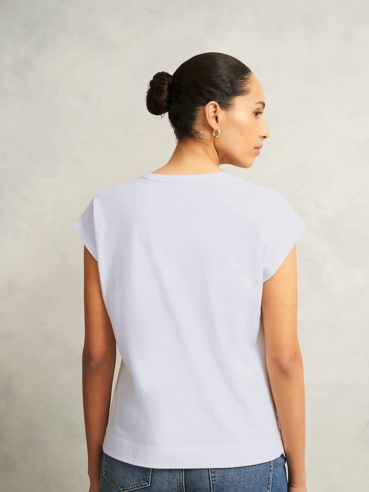 Hobbs White Joanna Broderie Top - Image 2 of 4
