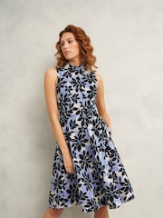Hobbs Blue Petite Beki Dress - Image 1 of 4