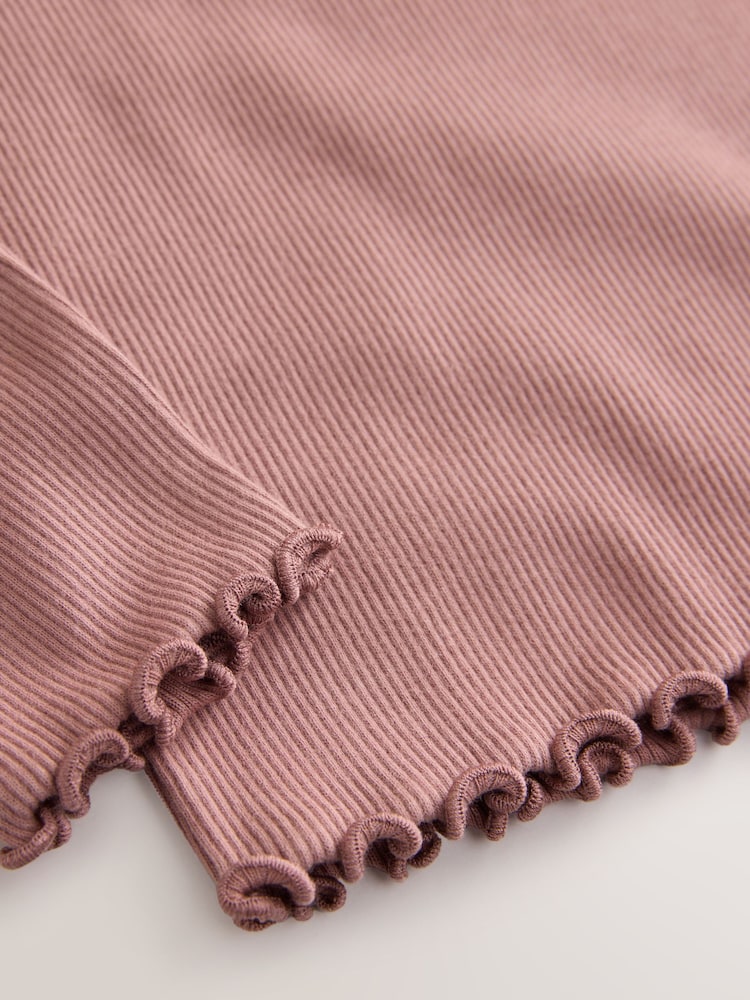 وردي أرنب - Long sleeve Embroidered Ribbed Top (3mths-7yrs) - صورة 4 من 4 وردي أرنب - Long sleeve Embroidered Ribbed Top (3mths-7yrs) - صورة 4 من 4