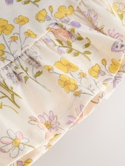 Ecru White Floral Short Sleeve Peplum T-Shirt (3mths-7yrs) - Image 3 of 4