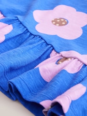 Blue Lilac Flower Short Sleeve Peplum T-Shirt (3mths-7yrs) - Image 6 of 7