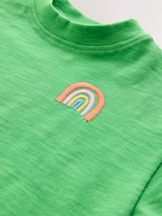 Green Rainbow - 半袖 刺繍入り Tシャツ（3か月〜7 歳） - 画像 7 / 8