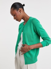 JD Williams Green Crew Neck Cardigan - Image 1 of 4