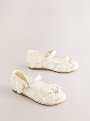 Baker by Ted Baker Cream Embellished Mary Jane Shoes - Image 1 of 5