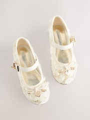 Baker by Ted Baker Cream Embellished Mary Jane Shoes - Image 4 of 5