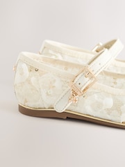 Baker by Ted Baker Cream Embellished Mary Jane Shoes - Image 5 of 5