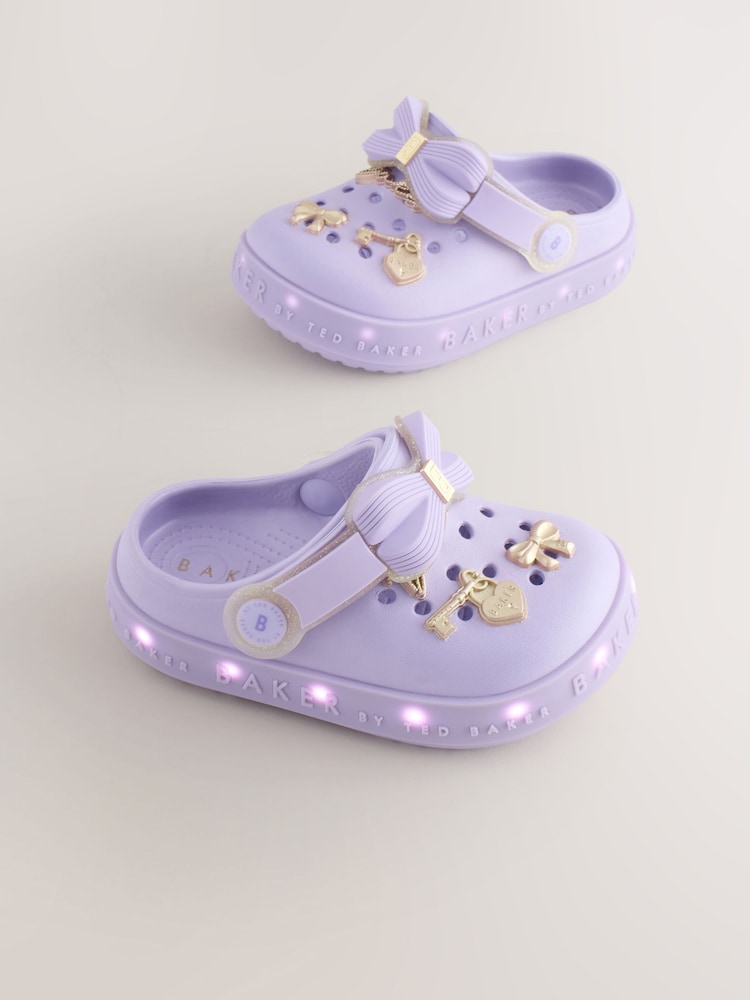 بنفسجي فاتح - Baker by Ted Baker Girls Bow Charm Clog Sandals - صورة 1 من 6