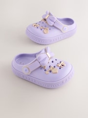 بنفسجي فاتح - Baker by Ted Baker Girls Bow Charm Clog Sandals - صورة 2 من 6