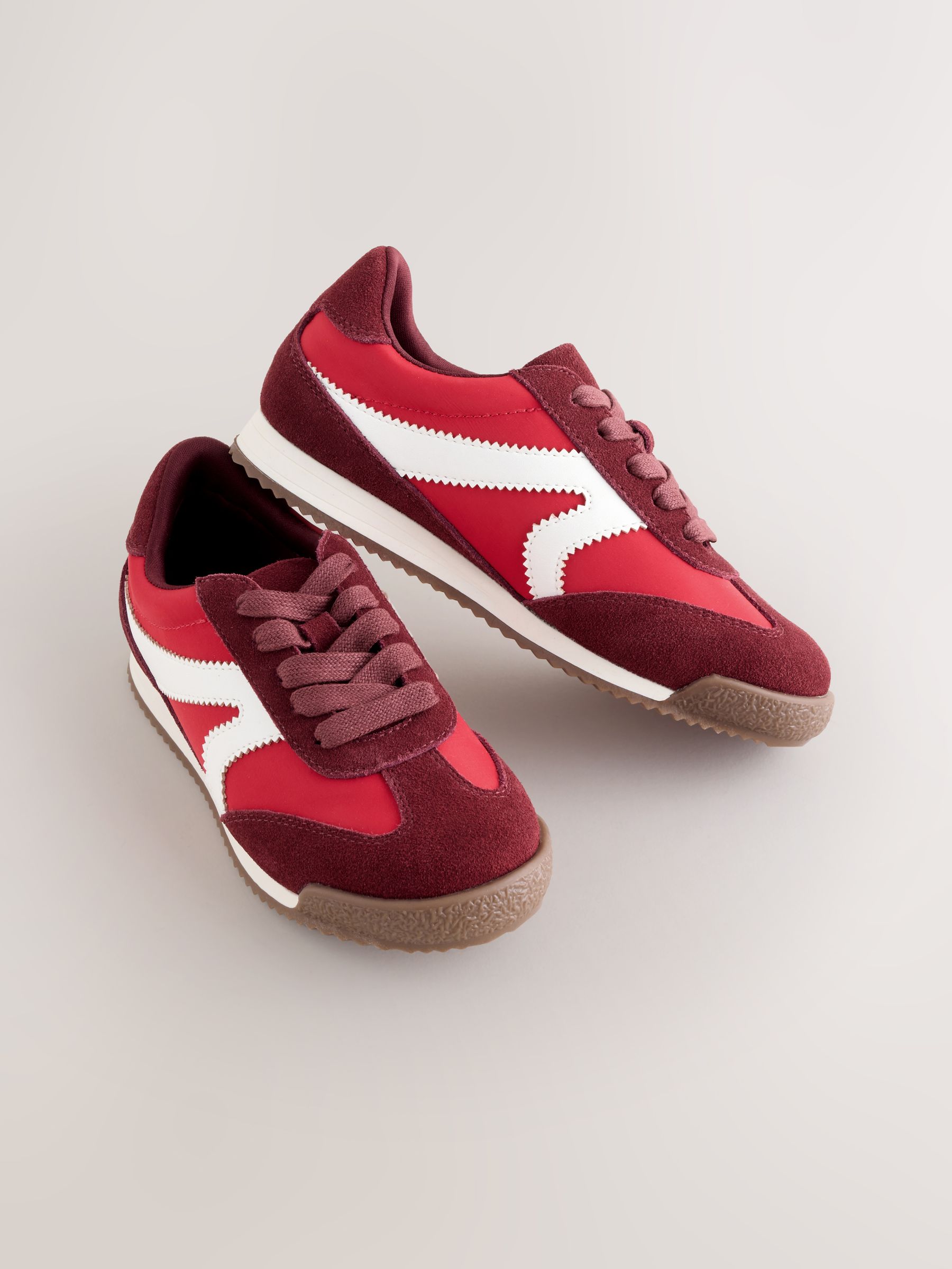 Buy Red Lace Up Trainers from Next Canada