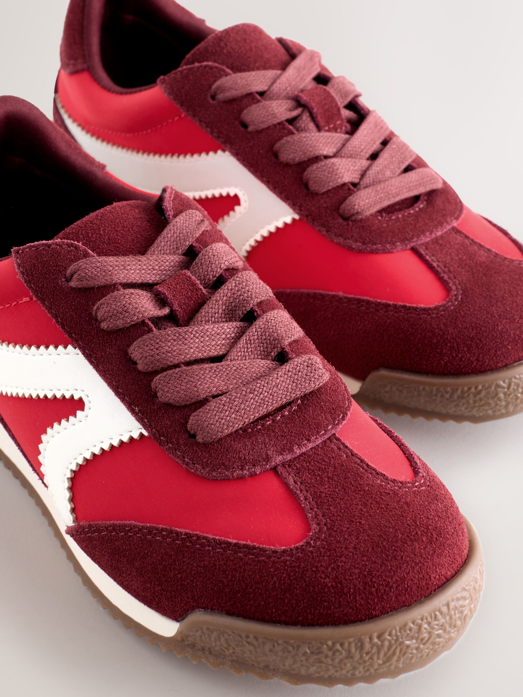 Buy Red Lace Up Trainers from Next Hong Kong