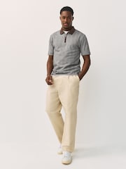 Brown Check Heritage Brushed Pattern Polo Shirt - Image 2 of 8