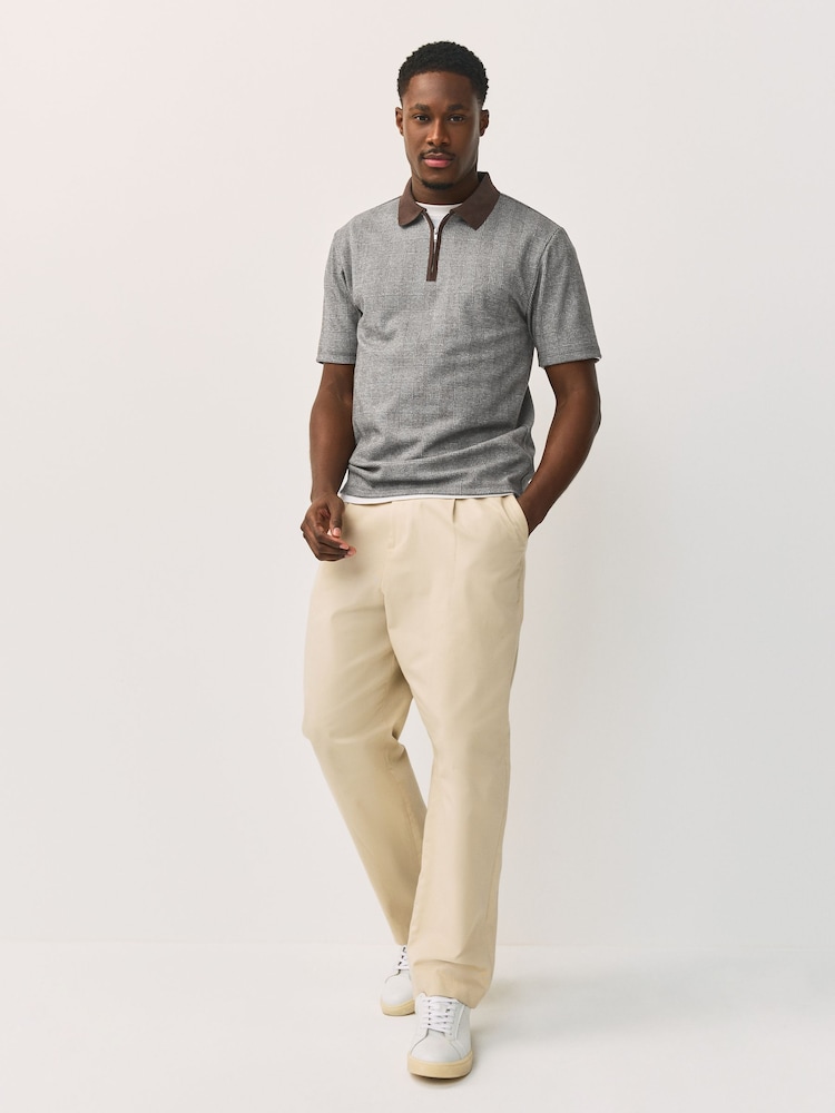 Brown Check Heritage Brushed Pattern Polo Shirt - Image 2 of 8