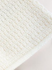 White Textured Knitted Baby Cardigan - Image 7 of 7