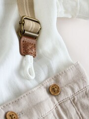 Neutral Baby Shirt Trousers and Braces Set 3 Piece (0mths-2yrs) - Image 6 of 7