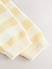 Yellow Chenille Striped Baby Button Through Cardigan - Image 3 of 6