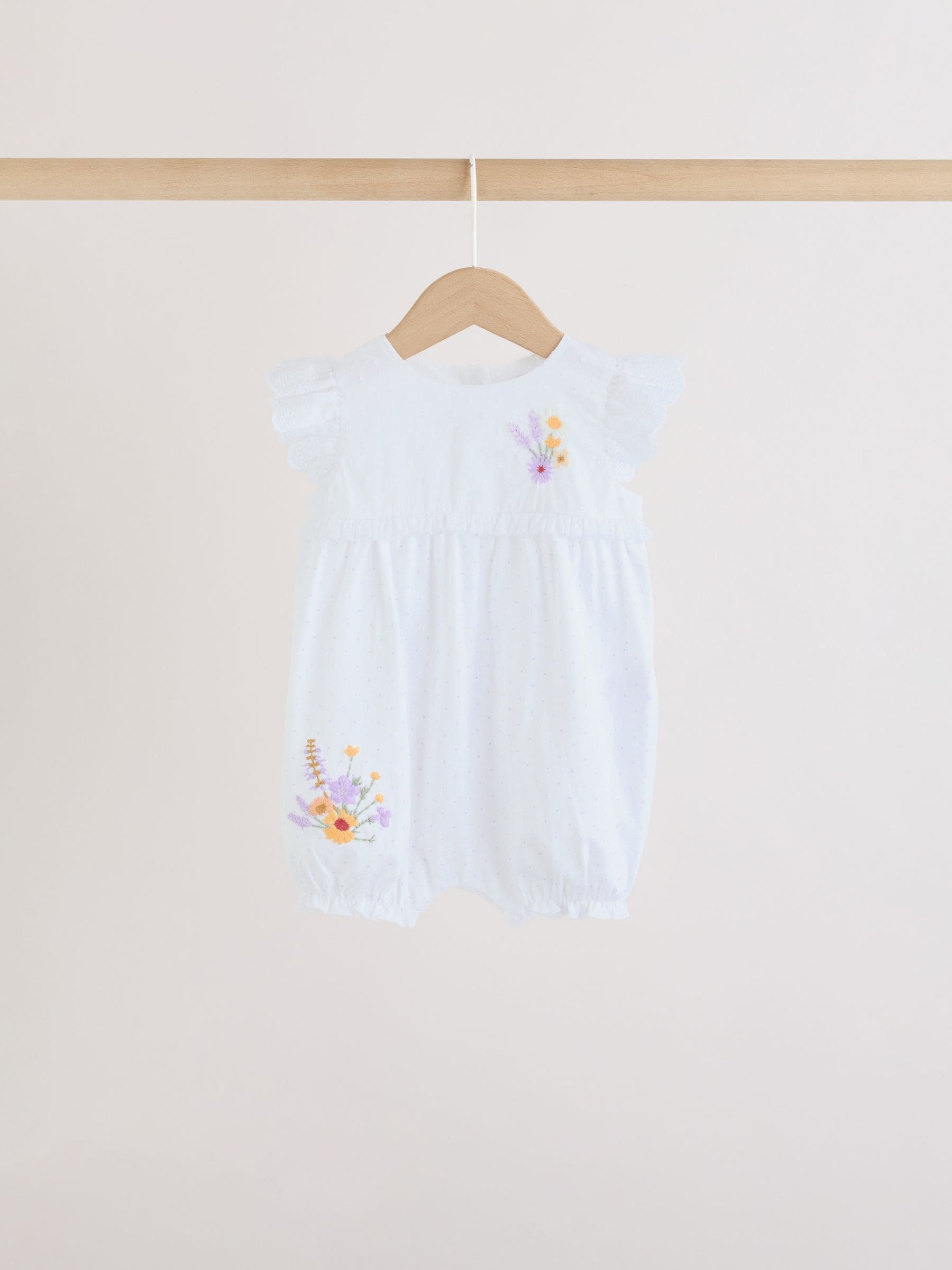 Next：日本 パープル & ホワイト フローラル刺繍 - イギリス刺繍