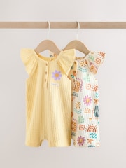 Natural Scandi Printed Jersey Baby Rompers 2 Pack - Image 1 of 11