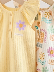 Natural Scandi Printed Jersey Baby Rompers 2 Pack - Image 6 of 11