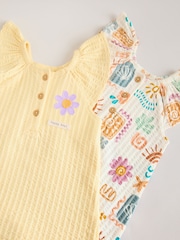 Natural Scandi Printed Jersey Baby Rompers 2 Pack - Image 7 of 11