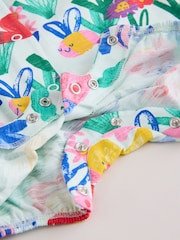 Multi Bright Floral Jersey Baby Rompers 4 Pack - Image 10 of 11