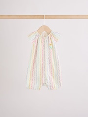 Multi Bright Floral Jersey Baby Rompers 4 Pack - Image 5 of 11