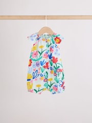 Multi Bright Floral Jersey Baby Rompers 4 Pack - Image 6 of 11