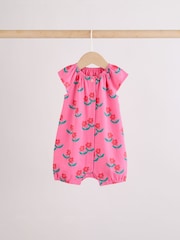 Multi Bright Floral Jersey Baby Rompers 4 Pack - Image 7 of 11