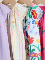 Multi Bright Floral Jersey Baby Rompers 4 Pack - Image 8 of 11