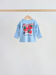 فراولة لون أحمر - طقم بلوزة بأكمام طويلة وبنطال ضيق 6 قطعة (من عمر 0شهر إلى3سنة) - صورة 9 من 16