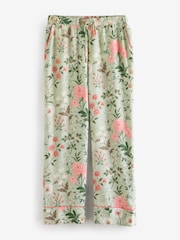 Laura Ashley Green Otterham Garden Viscose Button Through Pyjamas - Image 10 of 12