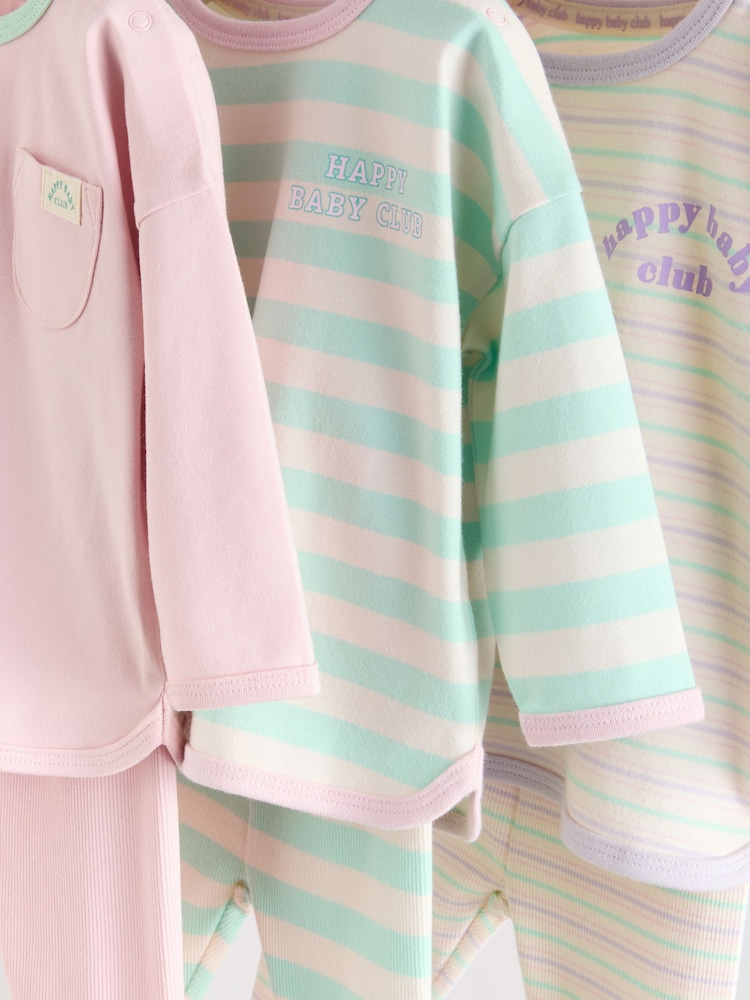 Pink Stripe Long Sleeve Top And Leggings Set 6 Piece (0mths-3yrs) - Image 17 of 17 Pink Stripe Long Sleeve Top And Leggings Set 6 Piece (0mths-3yrs) - Image 17 of 17