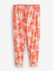 Laura Ashley Coral Pink Mathilde Jersy Twosie Pyjamas - Image 7 of 9