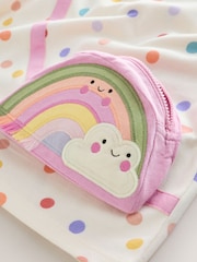 Ecru White Rainbow Long Sleeve Bag Top (3mths-7yrs) - Image 7 of 9