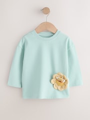 Pale Green Padded Bee Long Sleeve T-Shirt (3mths-7yrs) - Image 5 of 8