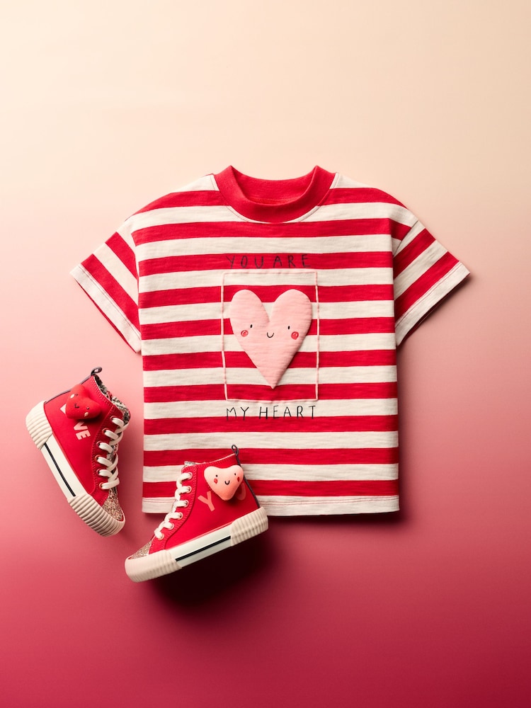 Red Heart Short Sleeve T-Shirt (3mths-7yrs) - Image 7 of 7