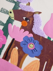 Ecru White Horse Short Sleeve T-Shirt (3mths-7yrs) - Image 6 of 7