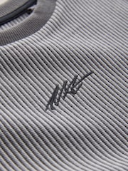 Grey Short Sleeve Textured T-Shirt (3-16yrs) - Image 3 of 4
