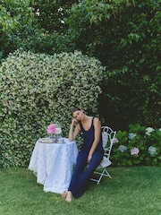 Laura Ashley Deep Navy Lounge Knit Vest Top - Image 3 of 7