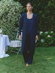 Laura Ashley Deep Navy Longline Lounge Cardigan - Image 1 of 5