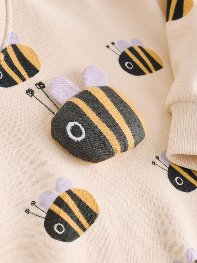 Cream Stripe Bee Sweatshirt and Leggings Set (3mths-7yrs) - Image 9 of 9 Cream Stripe Bee Sweatshirt and Leggings Set (3mths-7yrs) - Image 9 of 9