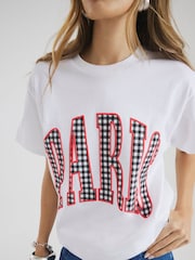 River Island White Paris Gingham T-Shirt - Image 4 of 4