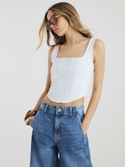 River Island White Corset Top - Image 3 of 4