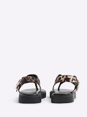 River Island Brown Toe Thong Footbed Sandals - Image 6 of 6