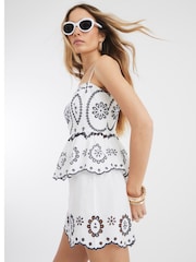River Island White Cutwork Shorts - Image 2 of 6