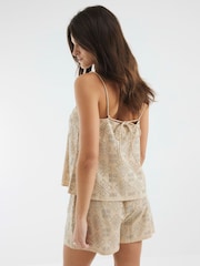 River Island Natural Embroidered 100% Cotton Cami Top - Image 2 of 4