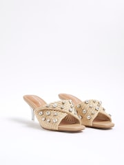 Mulas torcidas de ráfia da River Island - Imagem 2 de 5