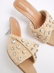 Mulas torcidas de ráfia da River Island - Imagem 4 de 5