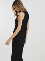 River Island Black Waistcoat Column Midi Dress - Image 4 of 4